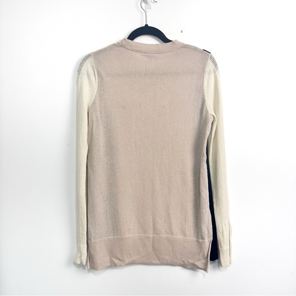 Vince Two Toned Knit 100% Cashmere Sweater Sz Small - Picture 4 of 14